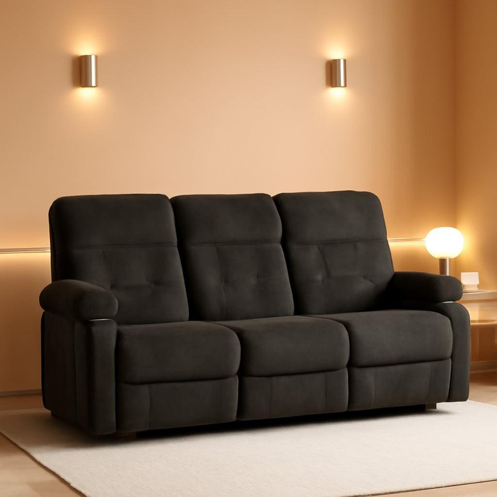 80 Inch Massage Recliner Sofa With Remote And USB Ports